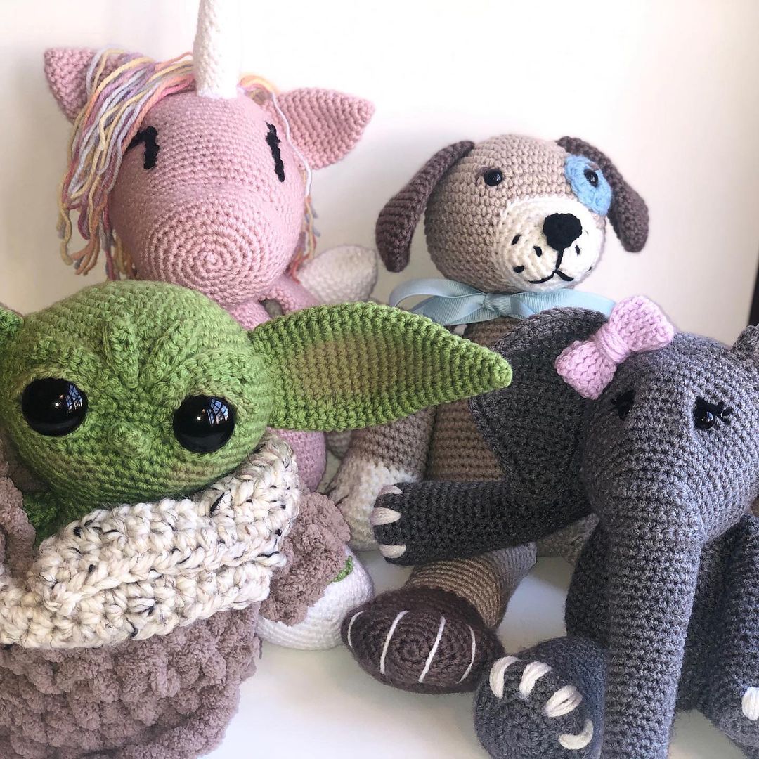 Handmade Customizable Crochet Elephant, gift, photo prop, decoration,  stuffed animal – Simply Yarn Co.