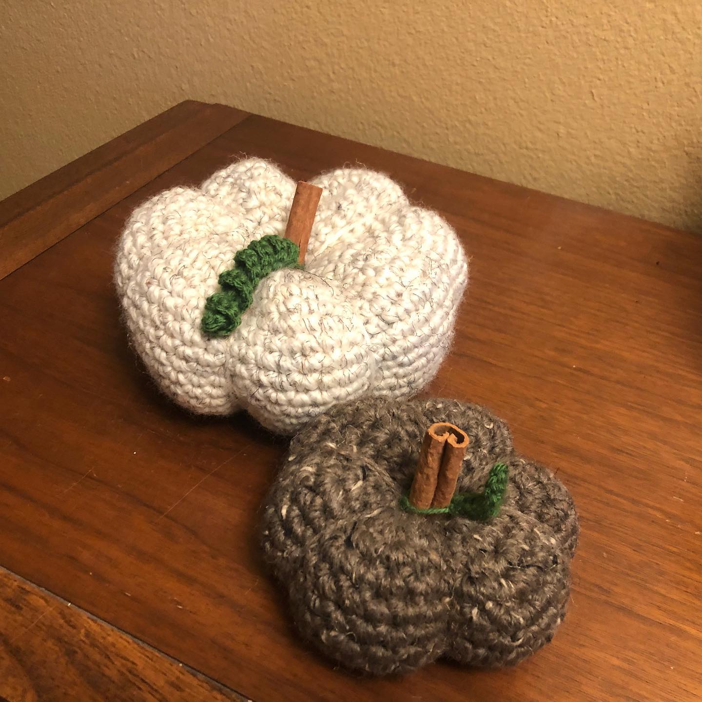 Large Sized Handmade Crochet Pumpkin Singles (14" Size) - Crochet Decor