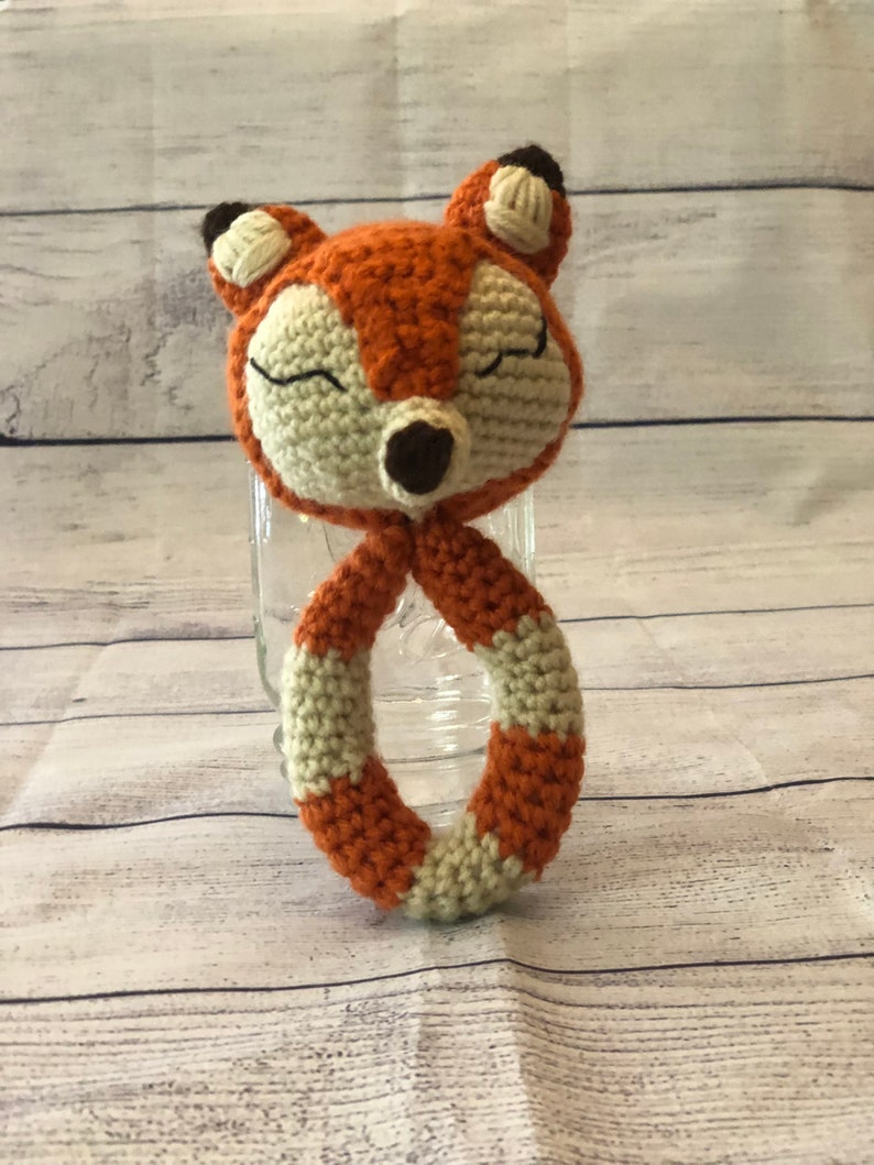 Handmade Baby Rattle - Crochet Plush Toy