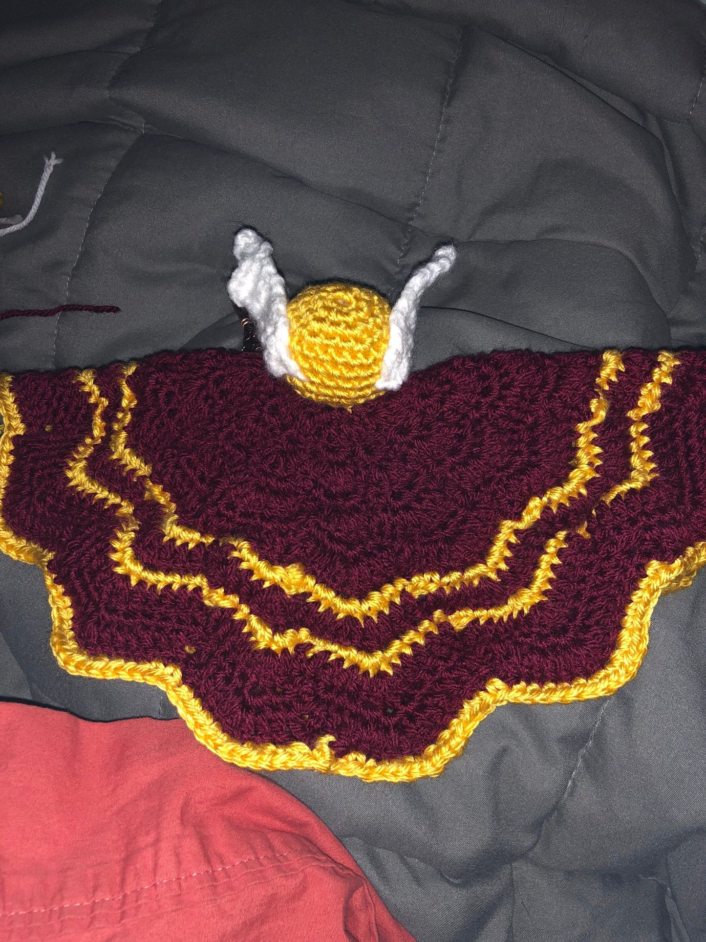 Harry Potter Themed lovey with Golden Snitch topper freeshipping - SimplyYarnCo