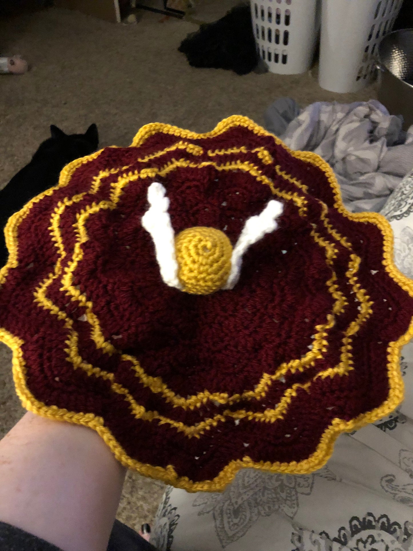 Harry Potter Themed lovey with Golden Snitch topper freeshipping - SimplyYarnCo