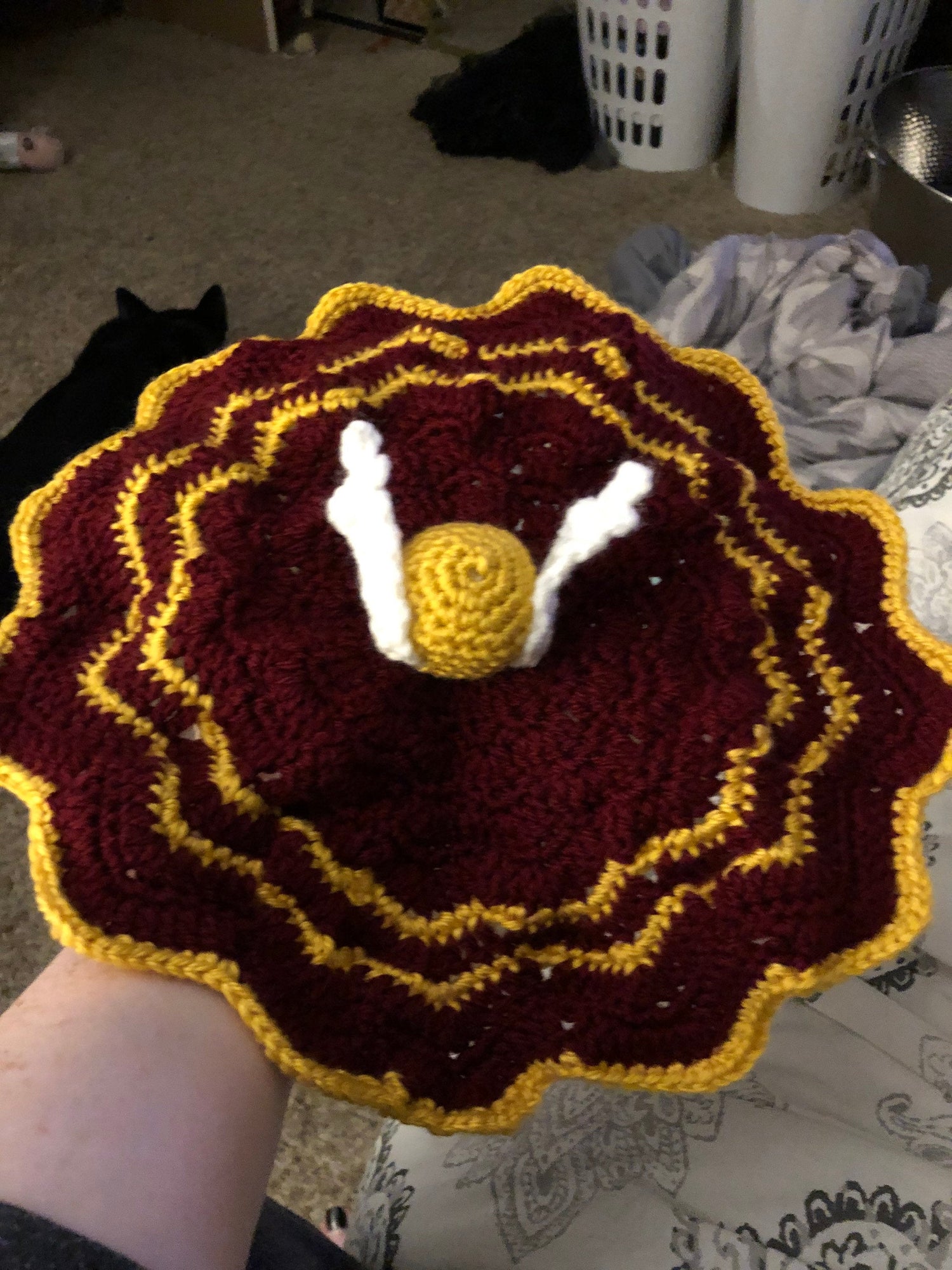 Harry Potter Themed lovey with Golden Snitch topper freeshipping - SimplyYarnCo
