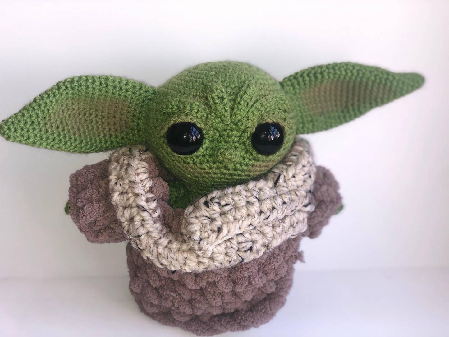 Baby Yoda inspired stuffed animal doll from The Mandalorian on Disney+ Handmade Crochet freeshipping - SimplyYarnCo