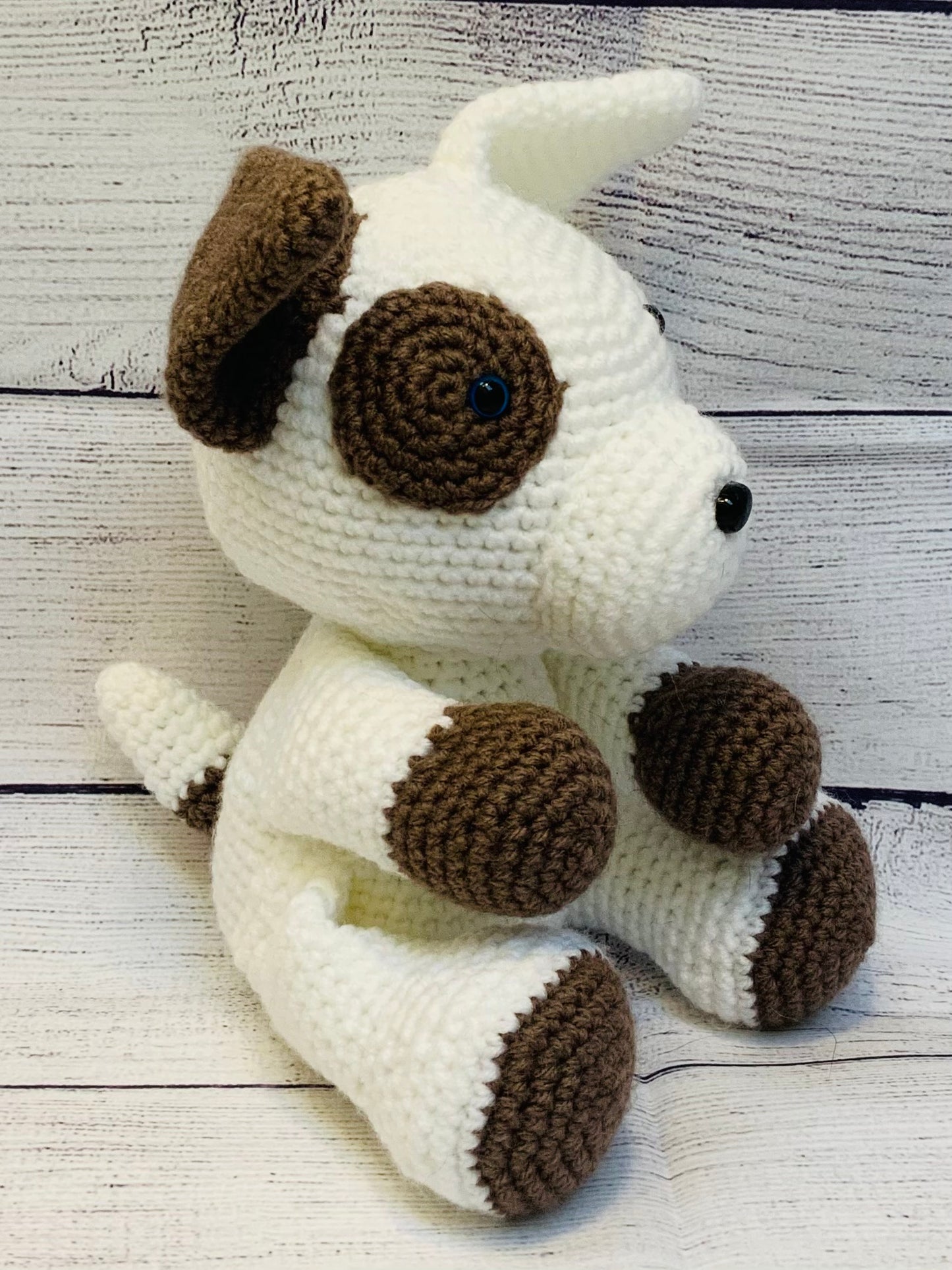 Adorable Handmade stuffed puppy dog, amigurumi, crochet, customization available freeshipping - SimplyYarnCo