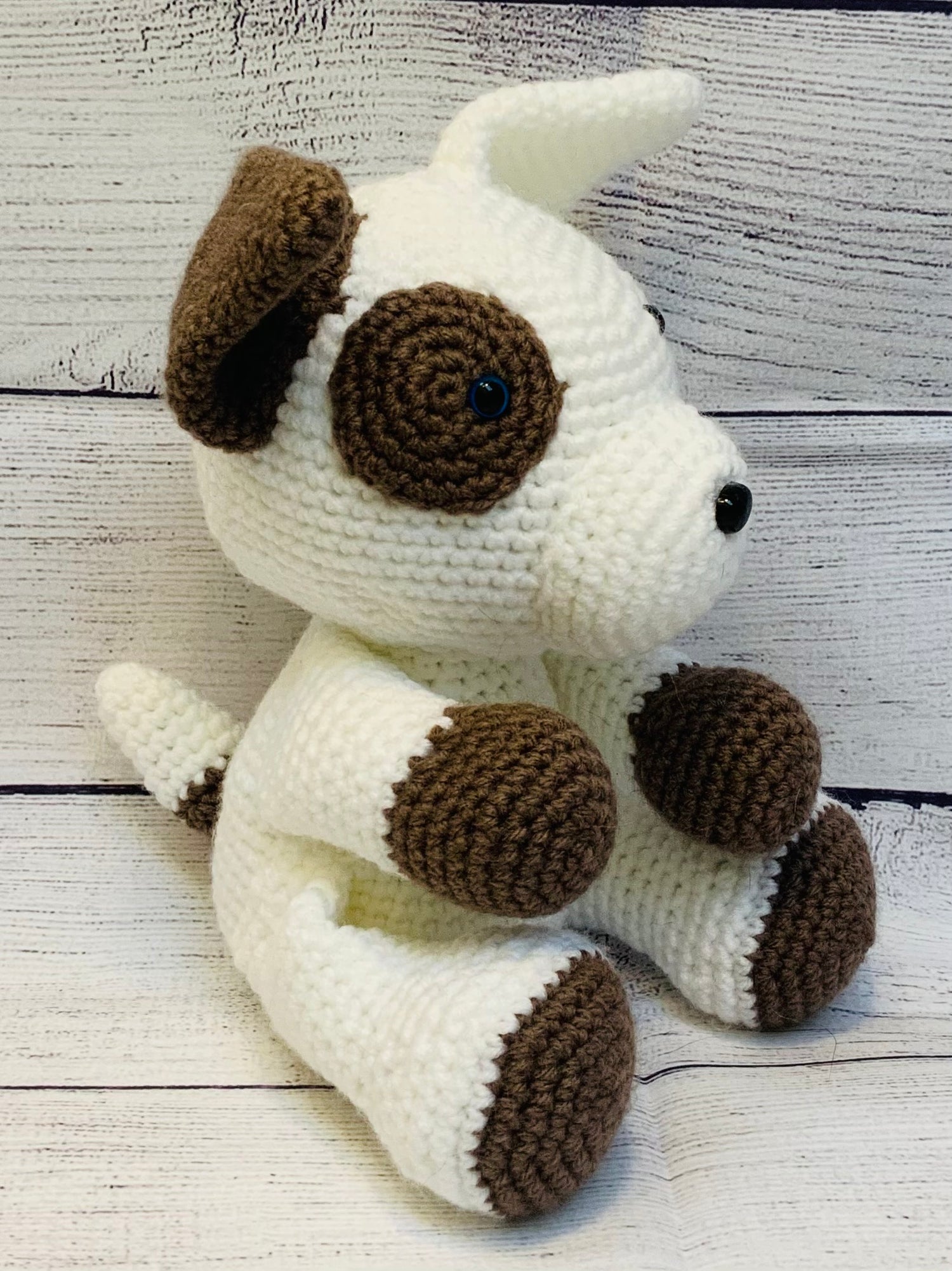 Adorable Handmade stuffed puppy dog, amigurumi, crochet, customization available freeshipping - SimplyYarnCo
