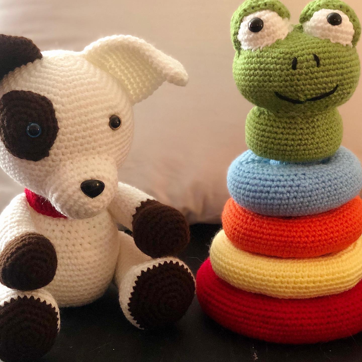 Frankie the Frog (Ring Toy Plush) - Crochet Plush Toy