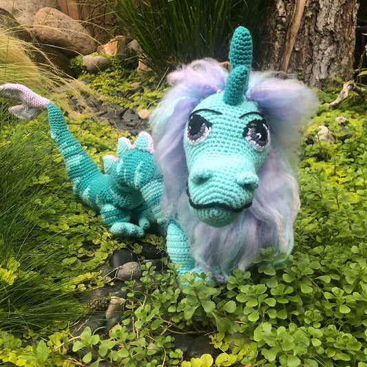 Lucey the Luck Dragon - Crochet ( XL)