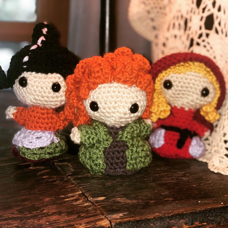 Hocus Pocus inspired "The Sanderson Sisters" - Crochet Decor