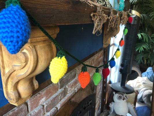 Handmade Christmas Light Garlands - Crochet Decor