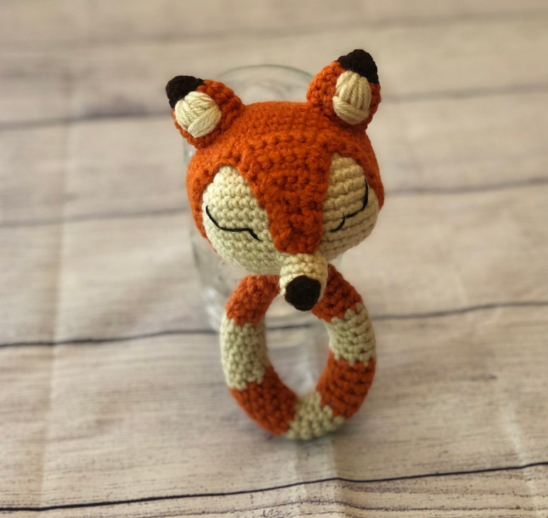 Handmade Baby Rattle - Crochet Plush Toy