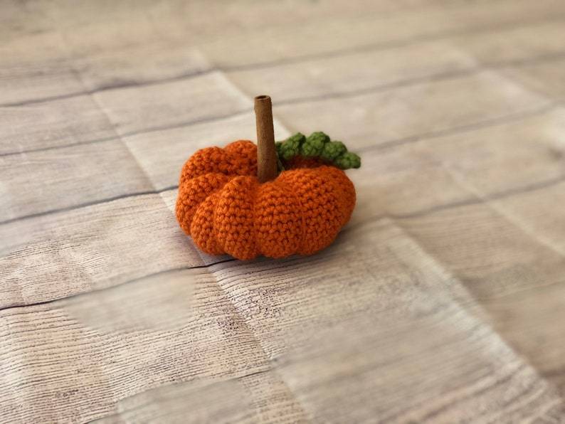 "Medium 3-Piece Set" Handmade Crochet Pumpkins (8in. Size) - Crochet Decor Collection