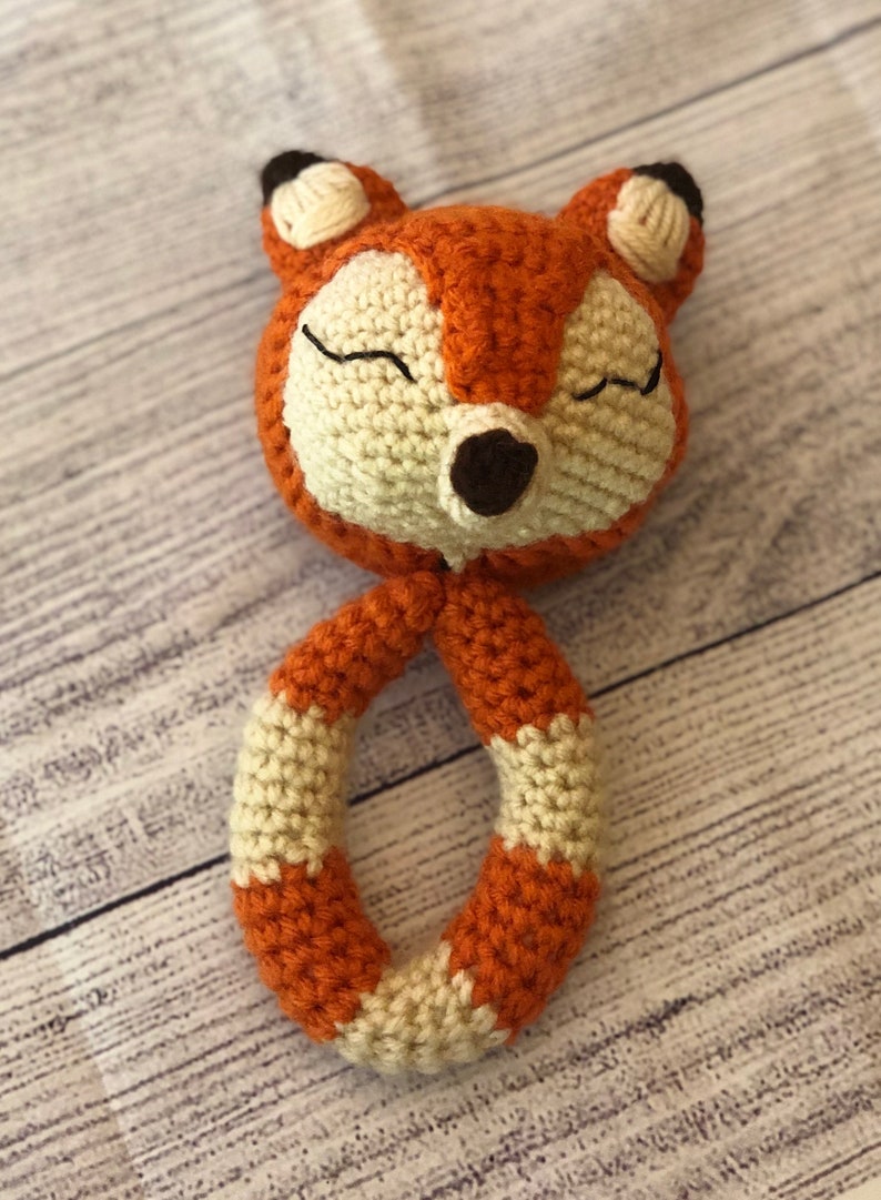 Handmade Baby Rattle - Crochet Plush Toy