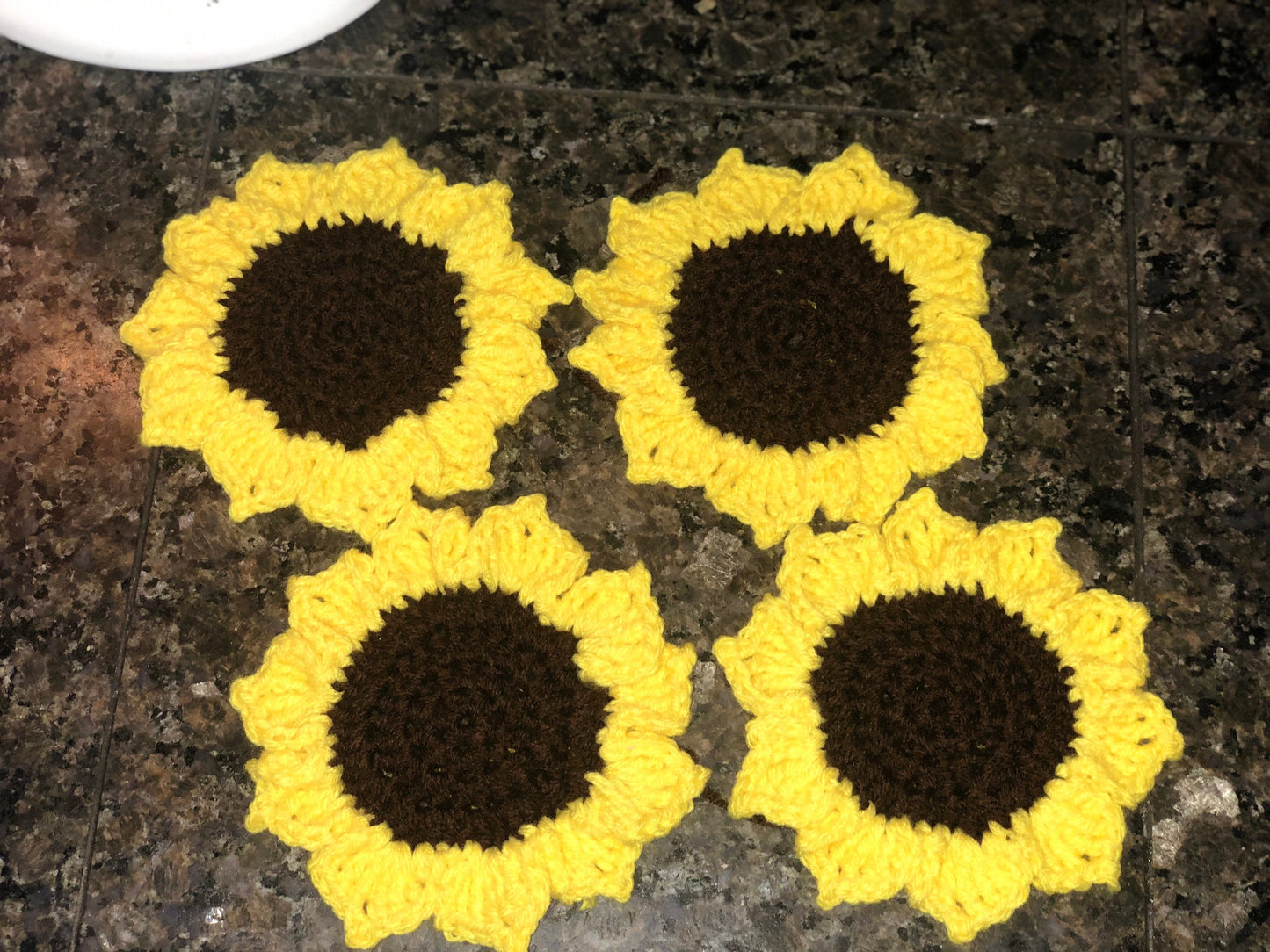 Sunflower Coasters freeshipping - SimplyYarnCo