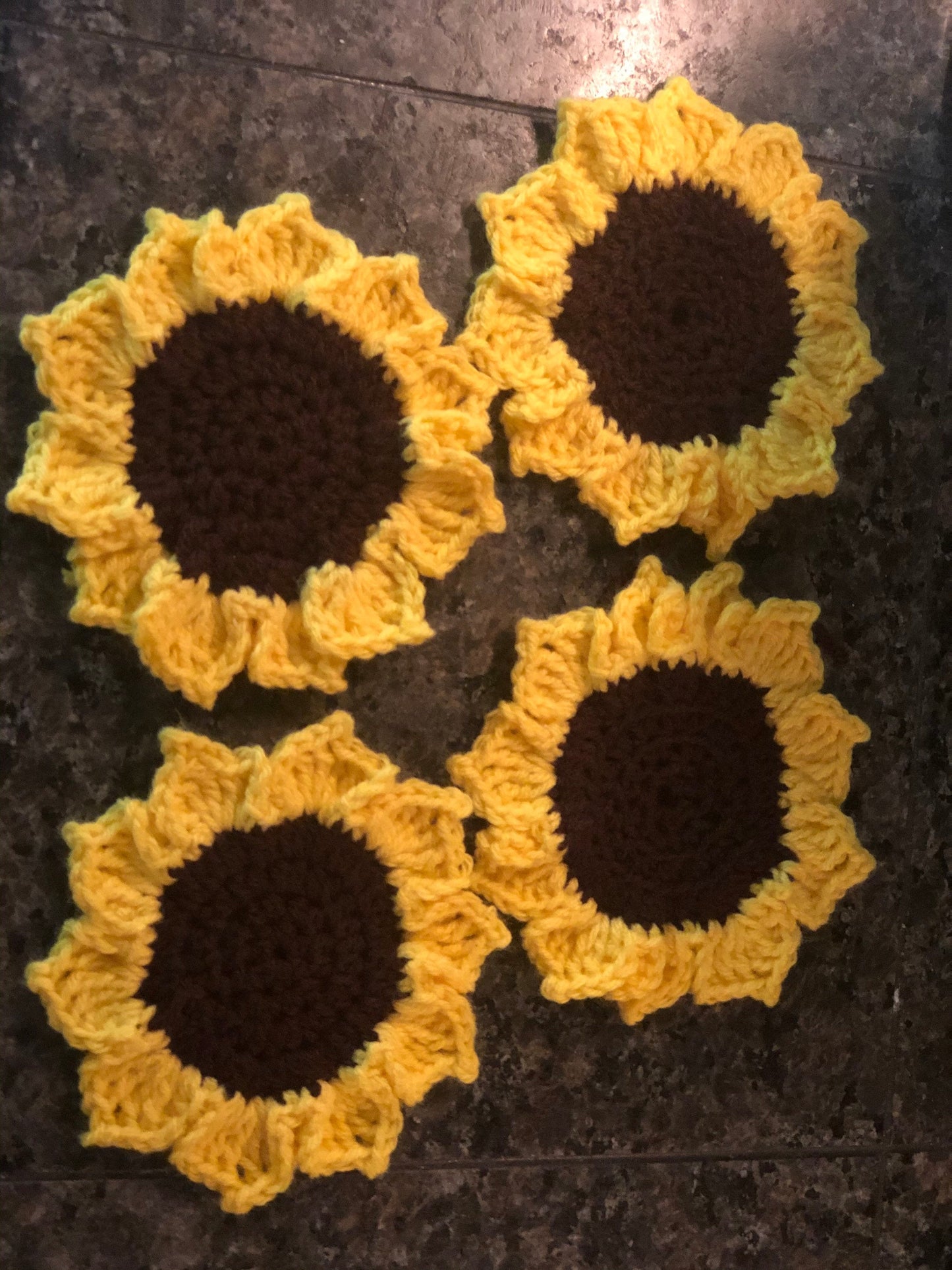 Sunflower Coasters freeshipping - SimplyYarnCo