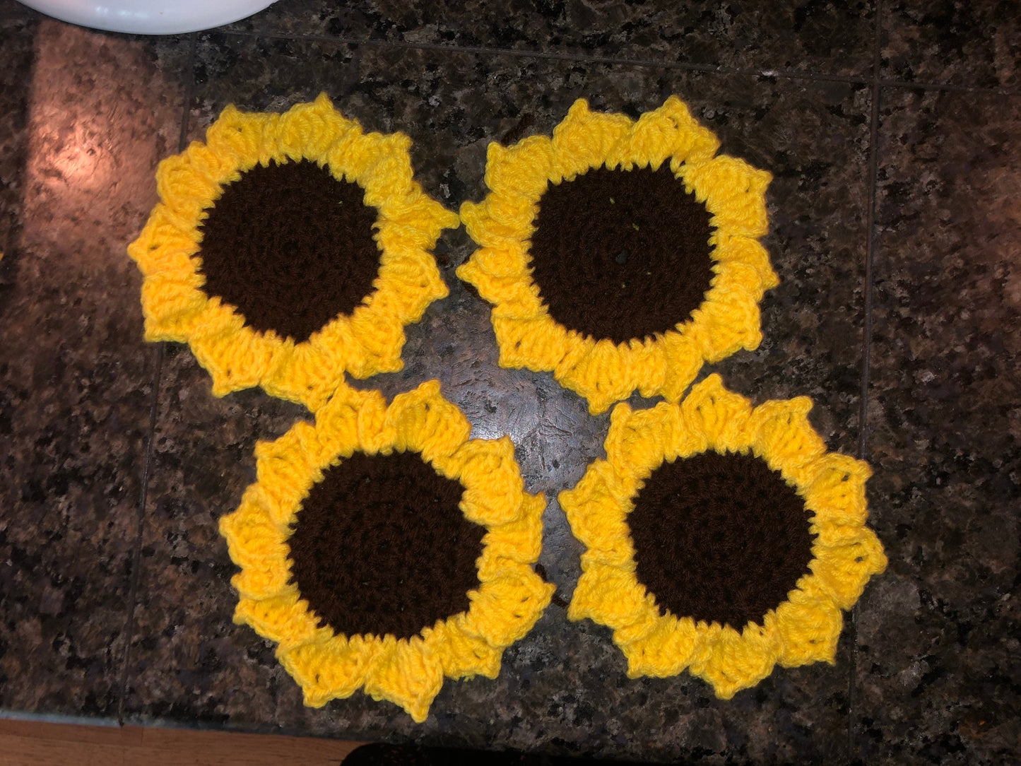 Sunflower Coasters freeshipping - SimplyYarnCo