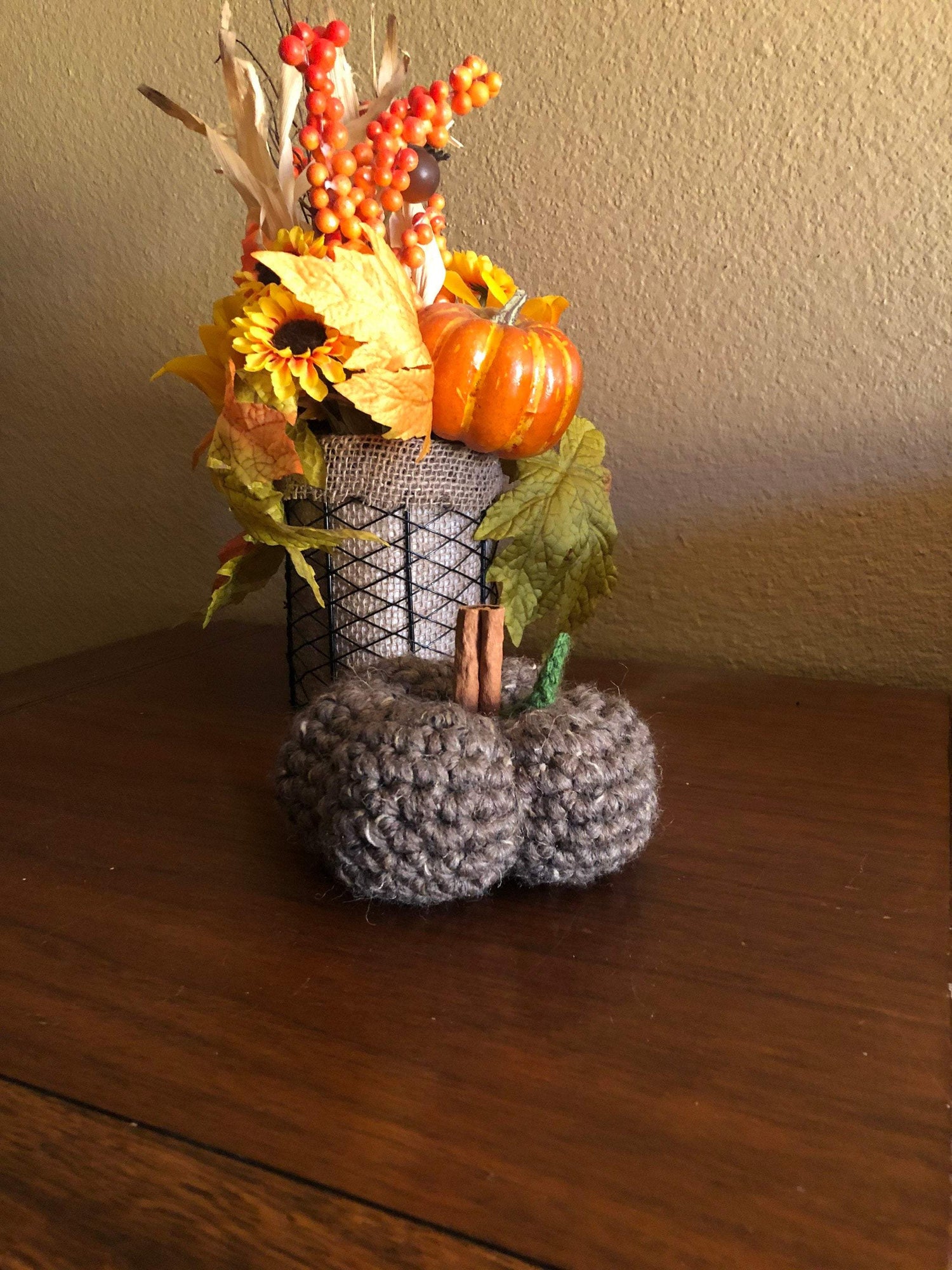 Handmade crochet pumpkin freeshipping - SimplyYarnCo