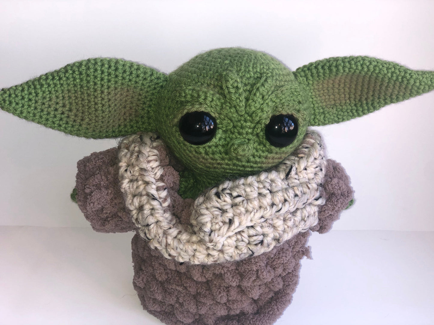 Baby Yoda inspired stuffed animal doll from The Mandalorian on Disney+ Handmade Crochet freeshipping - SimplyYarnCo