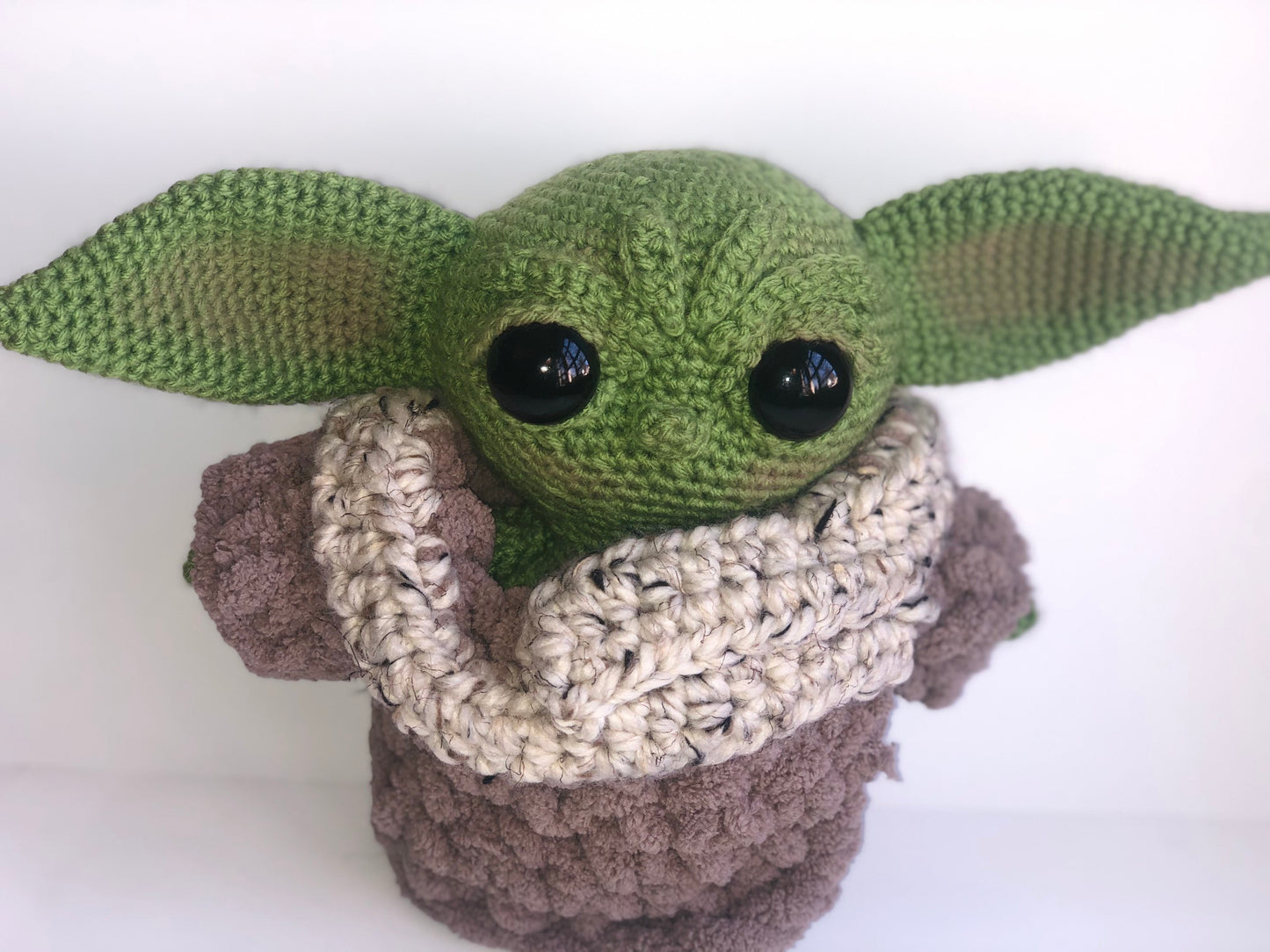 Baby Yoda inspired stuffed animal doll from The Mandalorian on Disney+ Handmade Crochet freeshipping - SimplyYarnCo