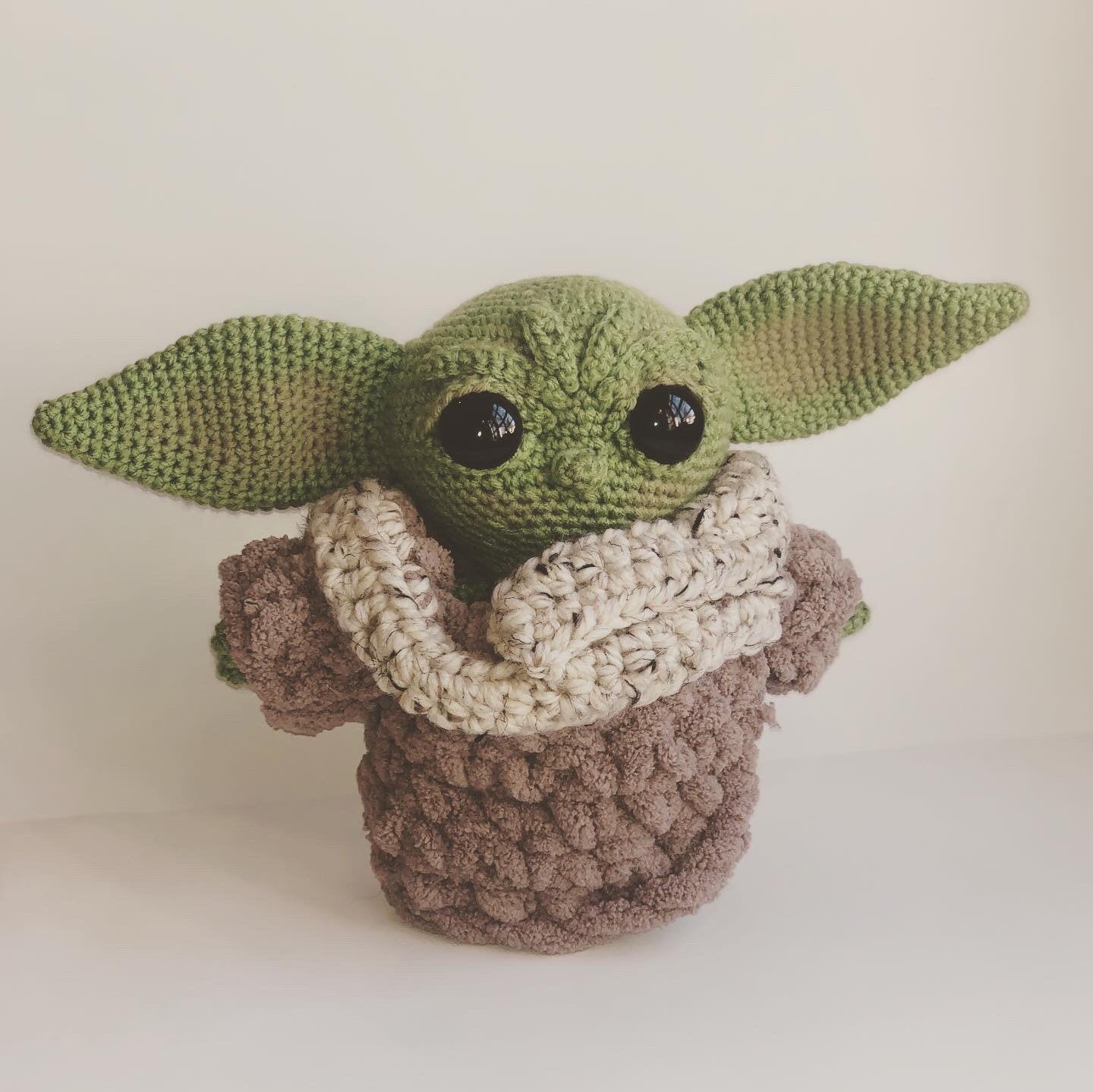 Baby Yoda inspired stuffed animal doll from The Mandalorian on Disney+ Handmade Crochet freeshipping - SimplyYarnCo