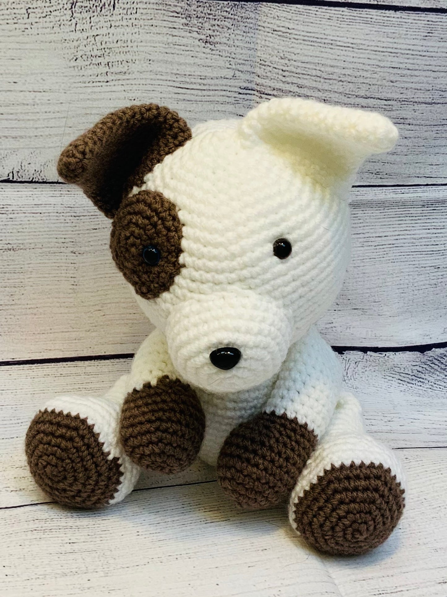 Adorable Handmade stuffed puppy dog, amigurumi, crochet, customization available freeshipping - SimplyYarnCo