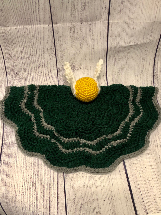 Harry Potter Themed lovey with Golden Snitch topper freeshipping - SimplyYarnCo