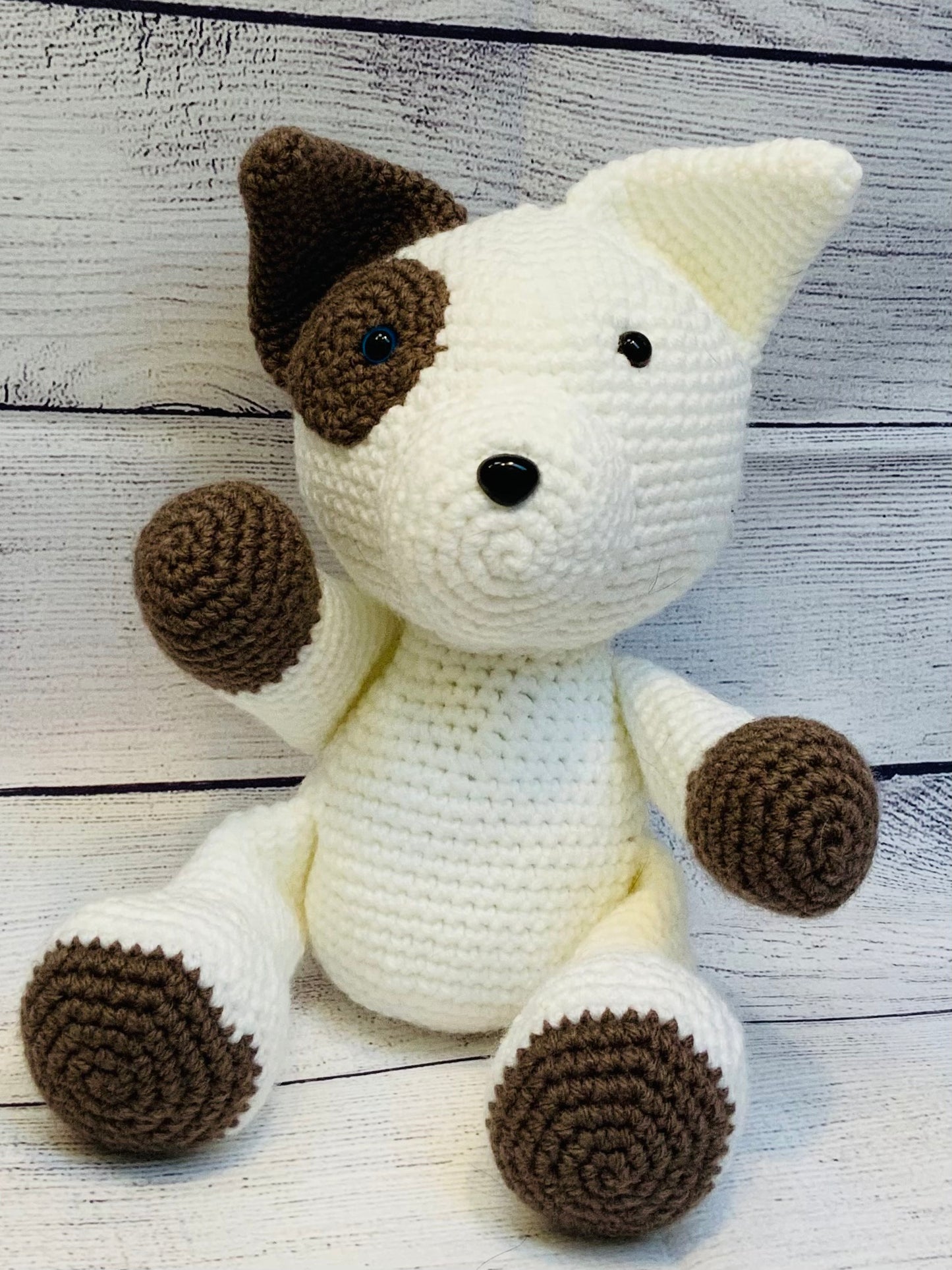 Adorable Handmade stuffed puppy dog, amigurumi, crochet, customization available freeshipping - SimplyYarnCo